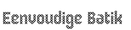 Eenvoudige Batik  Font Image