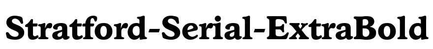 Stratford-Serial-ExtraBold Font Image