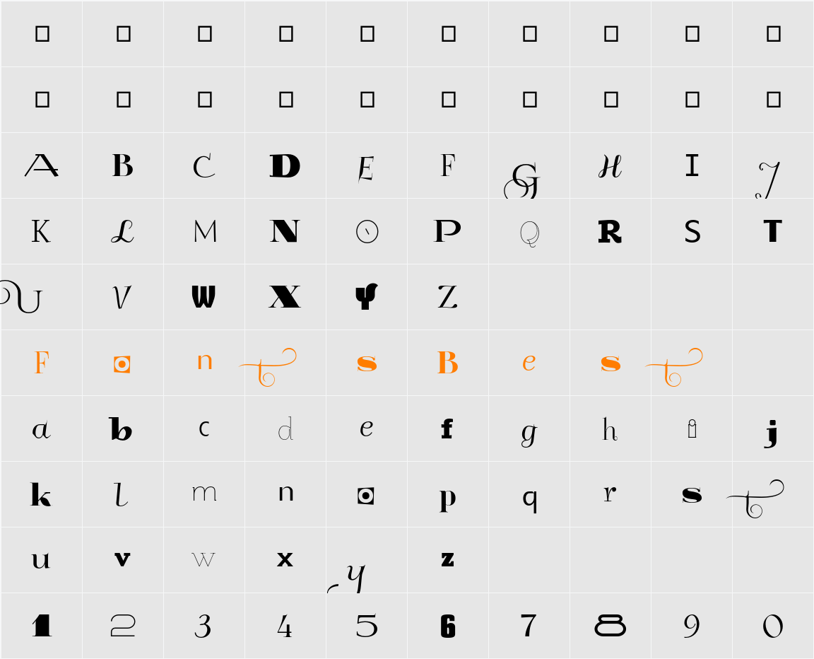 GlukMixer Character Map