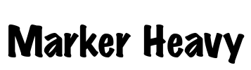 Marker Heavy Font Image
