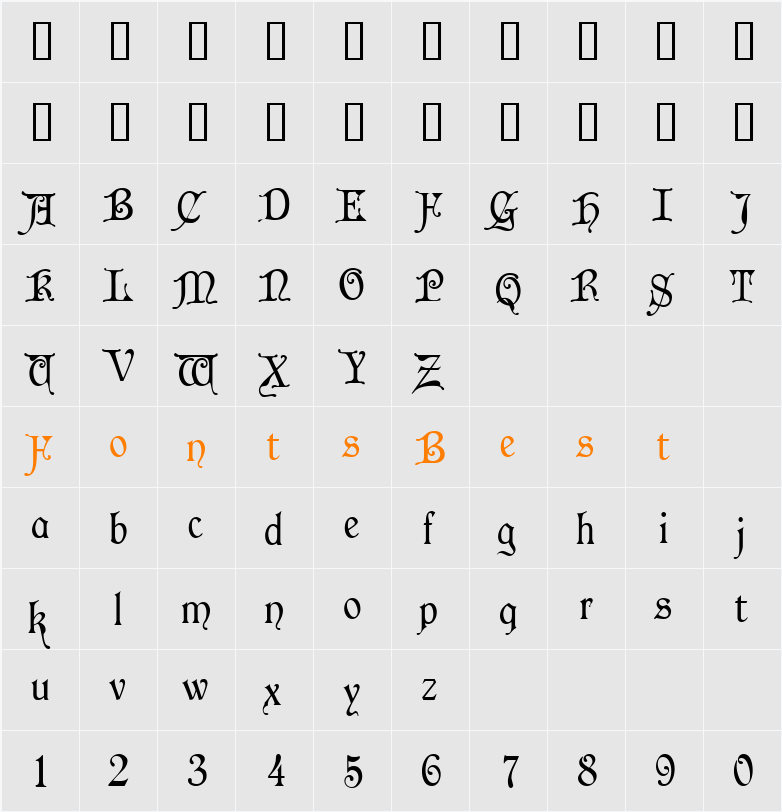 Wedlock Character Map