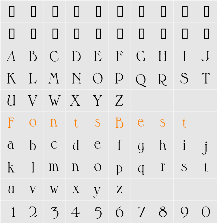 ValitSSK Character Map