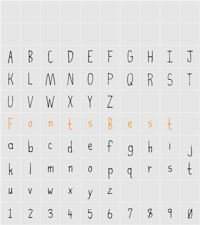 High Fiber Character Map