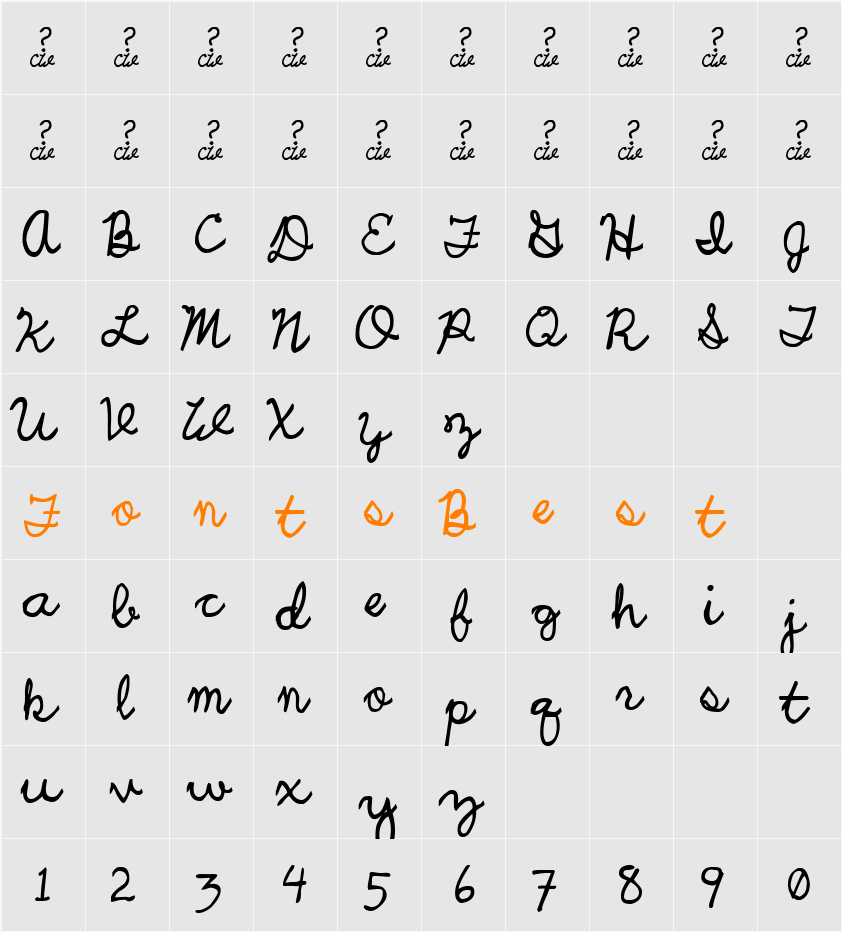 UCU Charles script Character Map