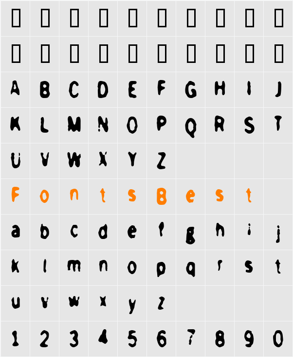Skink Character Map