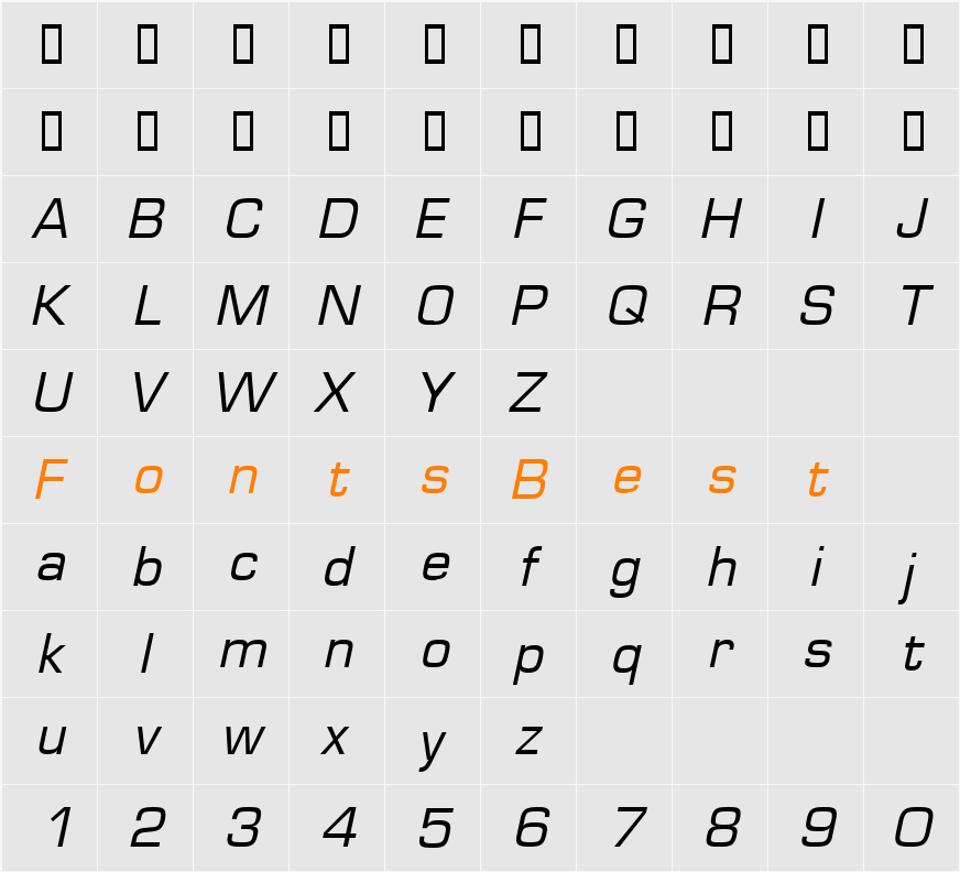 531-CAI978 Character Map