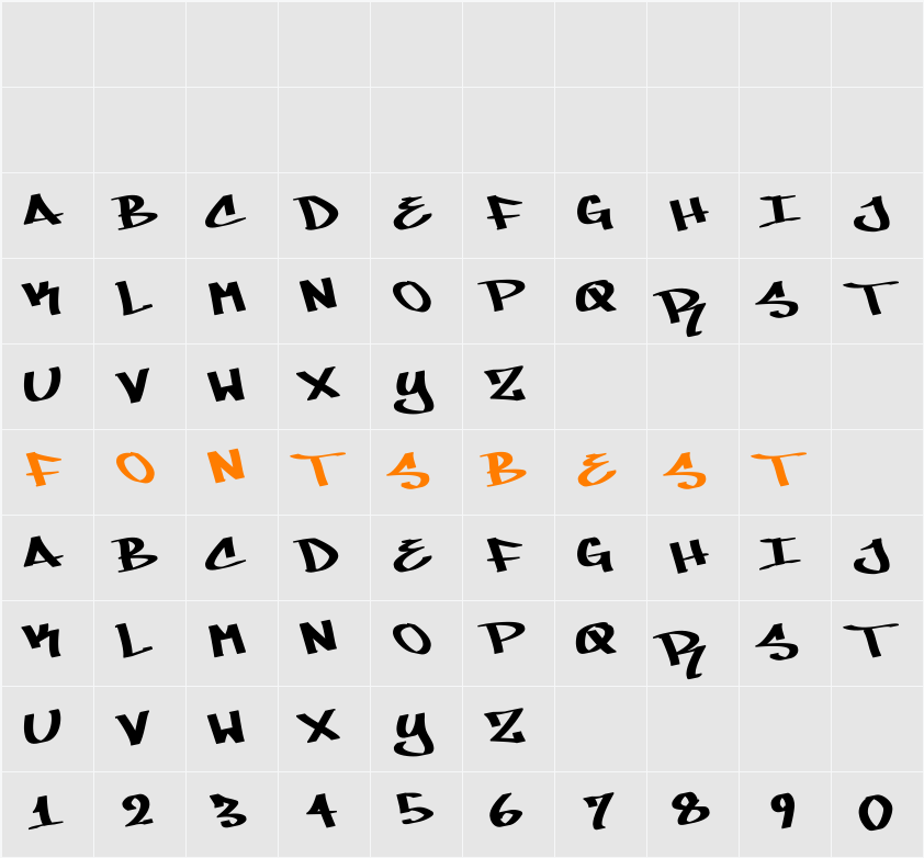 MARE 007 Character Map