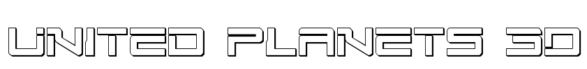 United Planets 3D Font Image