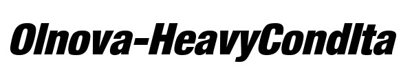 Olnova-HeavyCondIta Font Image