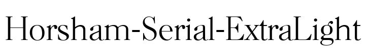 Horsham-Serial-ExtraLight Font Image