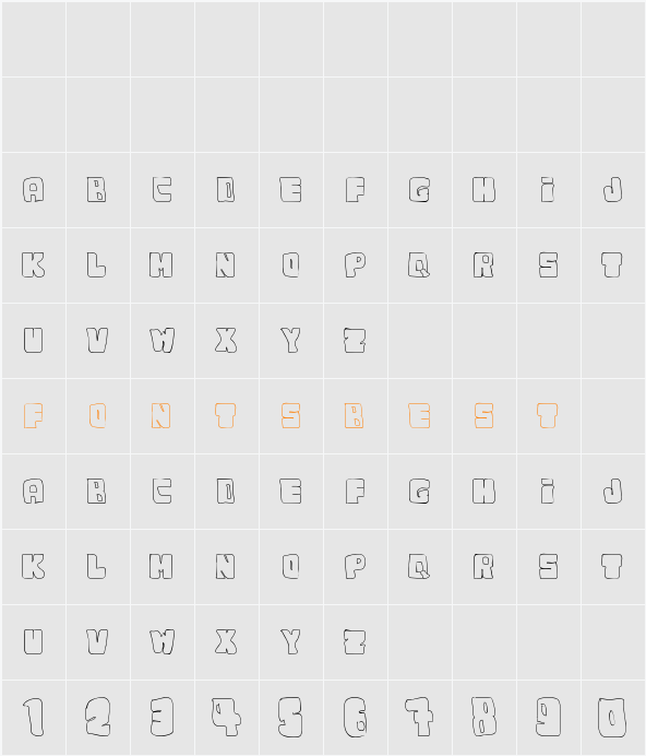 dudufont Character Map
