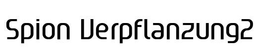 Spion Verpflanzung2 Font Image