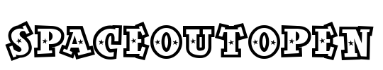 SpaceOutOpen Font Image