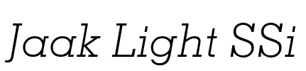 Jaak Light SSi Font Image