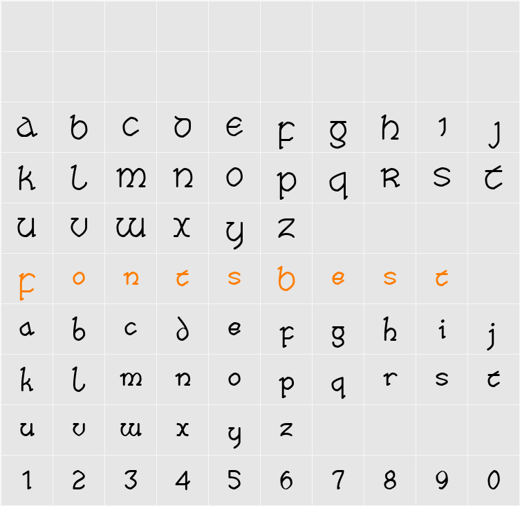 Taisean Character Map