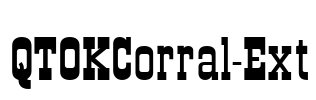 QTOKCorral-Ext Font Image
