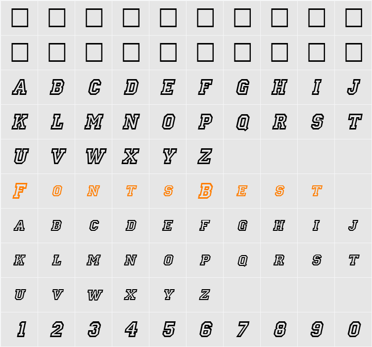 Letterman Character Map