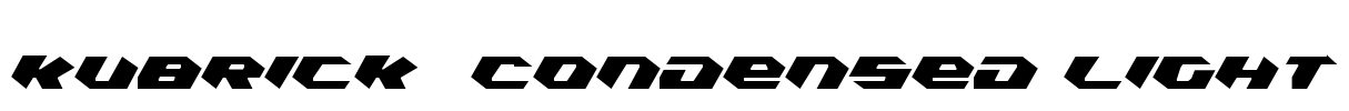 Kubrick  Condensed Light Font Image