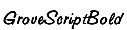GroveScriptBold