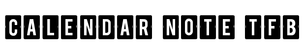 calendar note tfb Font Image