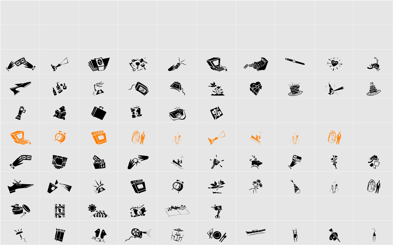 DF Commercials Plain Character Map