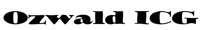 Ozwald ICG Font Image