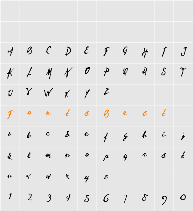 Dear Theo Character Map