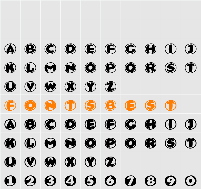 EaglesButtons Character Map