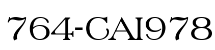 764-CAI978 Font Image