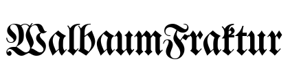 WalbaumFraktur Font Image