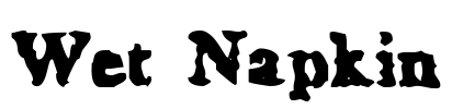 Wet Napkin Font Image
