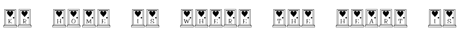 KR Home Is Where The Heart Is Font Image