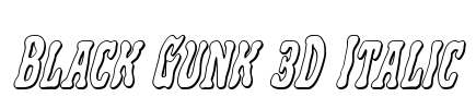Black Gunk 3D Italic Font Image