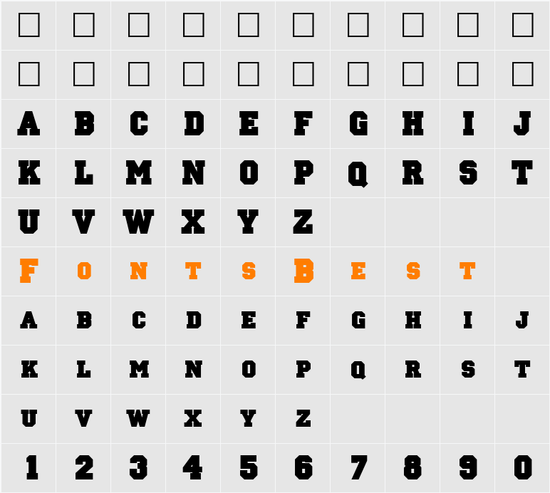 PrincipalSolid Character Map