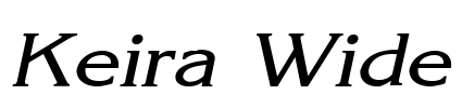 Keira Wide Font Image