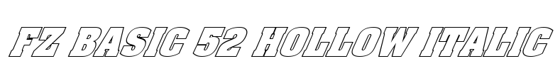 FZ BASIC 52 HOLLOW ITALIC Font Image