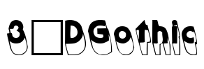 3-DGothic Font Image