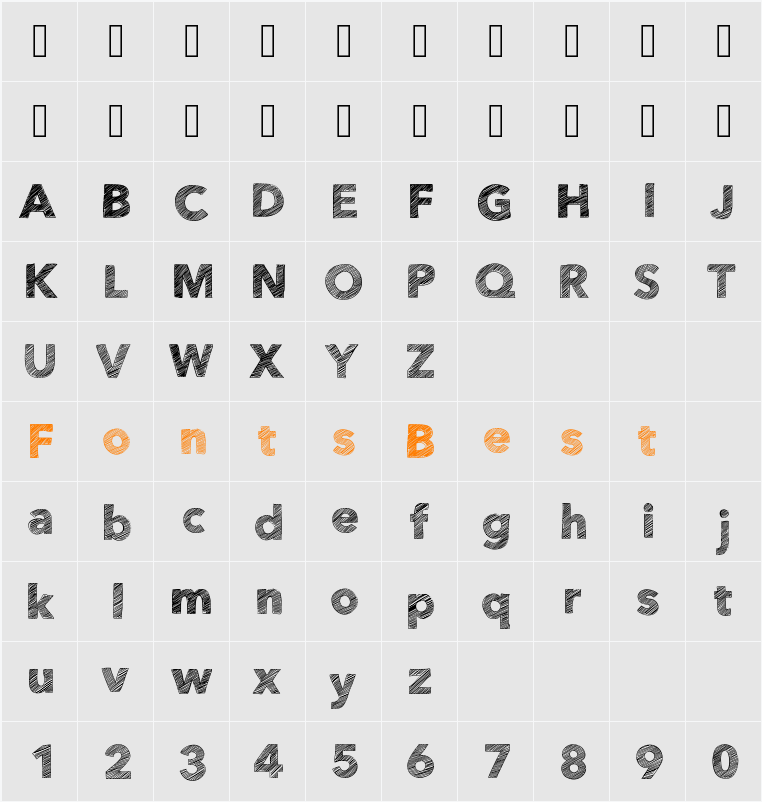 HelloEtchASketch Character Map
