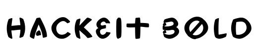 HackeIt Bold Font Image