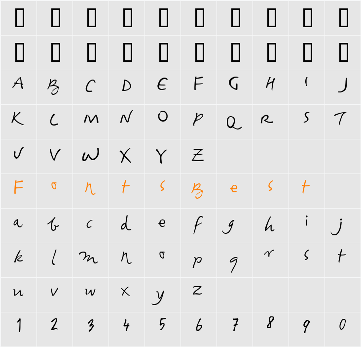 JI-Planed Character Map