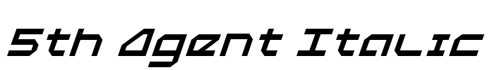 5th Agent Italic Font Image