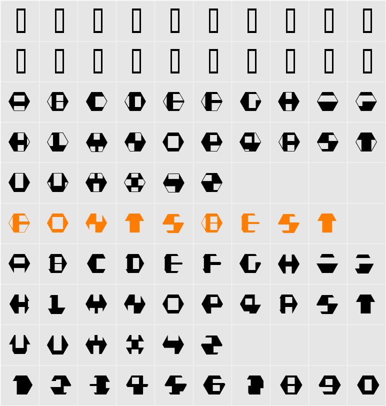Prime v2 Character Map
