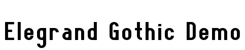 Elegrand Gothic Demo Font Image