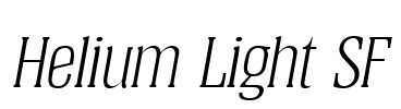 Helium Light SF Font Image