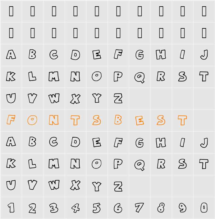 RobinGraffiti Character Map
