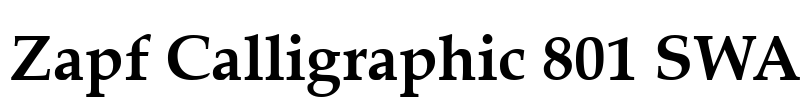 Zapf Calligraphic 801 SWA Font Image
