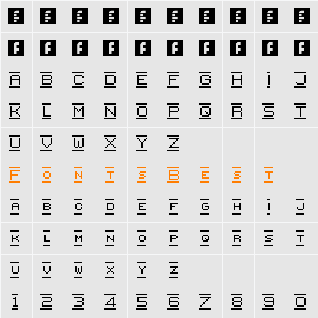{PixelFlag} Character Map