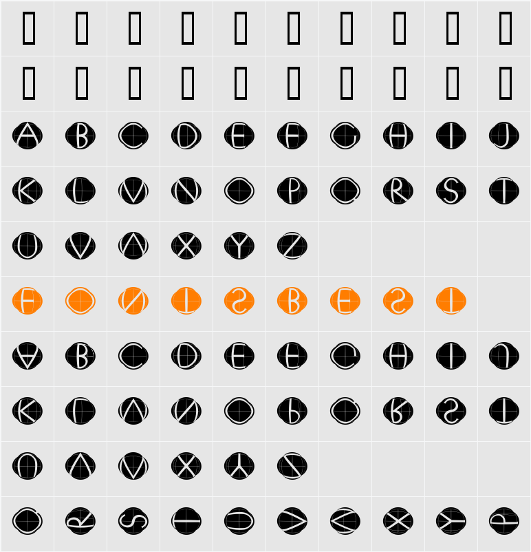 XperimentypoFour Character Map