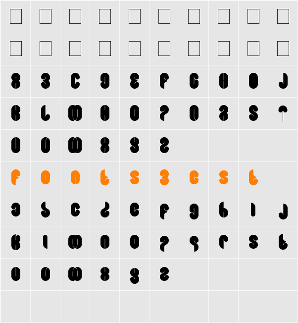 Blowing Bubble Character Map