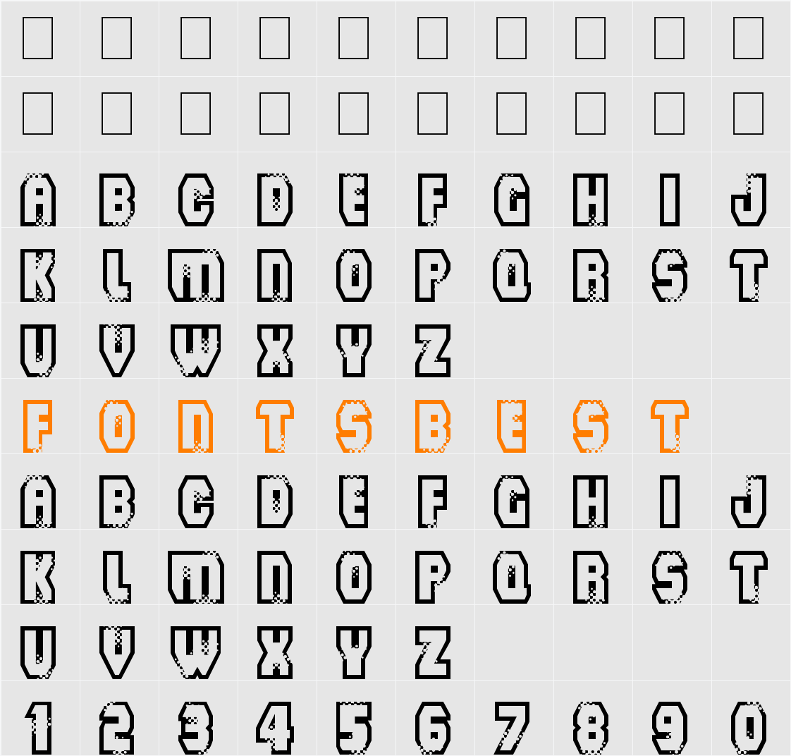 Mad Groove Blast Character Map